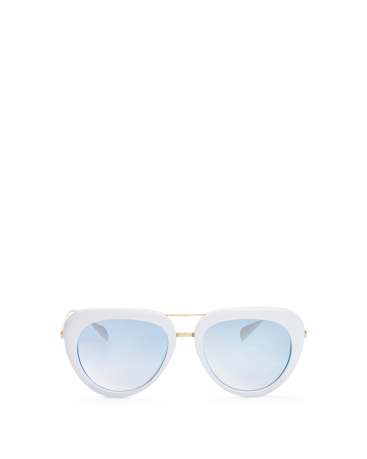 White aviator sunglasses with gradient lenses | Sunglasses, Ricercabili | Genny