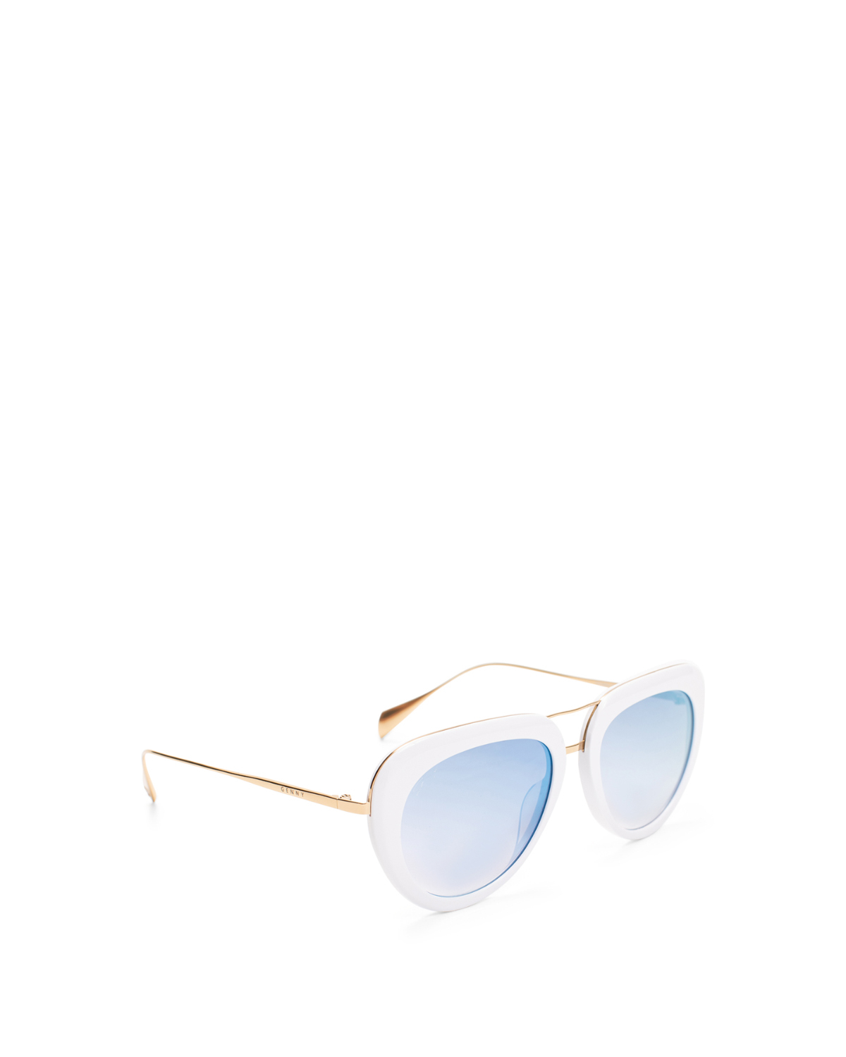 White aviator sunglasses with gradient lenses | Sunglasses, Ricercabili | Genny
